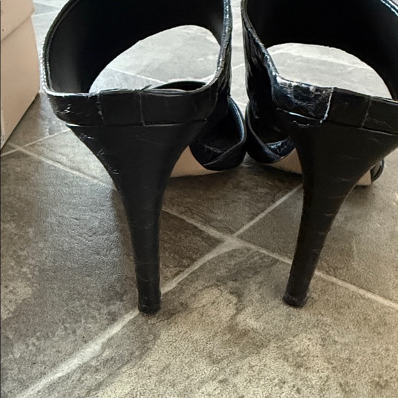 BCBGeneration Black Croc-Embossed Heels - Picture 4 of 8